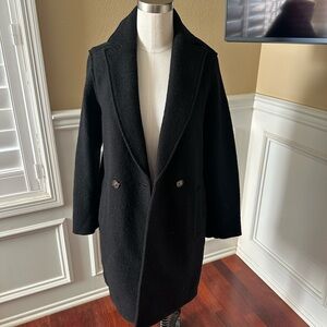 Women’s J.Crew Daphne Black Double-Breasted Coat